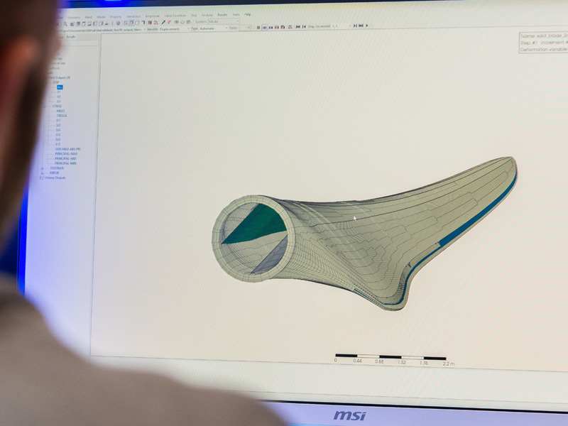Software screenshot of wind turbine